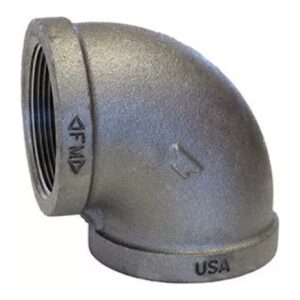 Black 90° Pipe Elbow, 1/2 in, 50/Box
