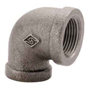 Black 90° Pipe Elbow, 1-1/4 in, 8/Box