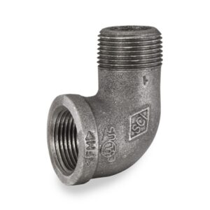 Black 90° Street Pipe Elbow, 1/2 in, 50/Box