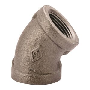 Black 45° Pipe Elbow, 3/4 in, 10/Box