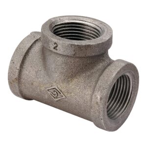 Black Pipe Tee, 1/4 in, Malleable, 25/Box
