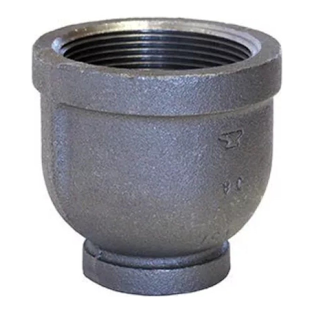 Black Reducing Pipe Coupling, 3/4 in x 1/2 in, 60/Box