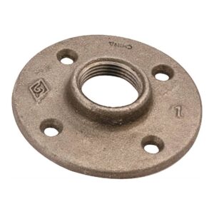 Black Floor Pipe Flange, 3/4 in, 8/Box