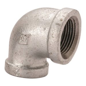 Galvanized 90° Pipe Elbow, 2 in, 8/Box