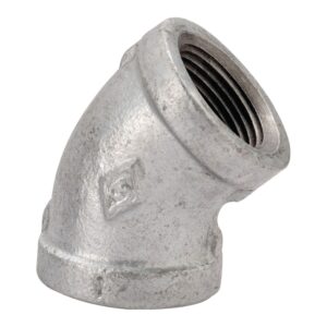 Galvanized 45° Pipe Elbow, 1-1/2 in, 5/Box