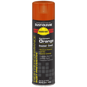 Rust-Oleum Spray Paint, Equip. Orange, Hard Hat