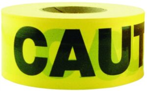 Keson Caution Tape, 3 in x 1000 ft, Yellow