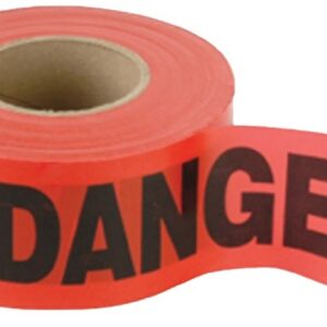 Hanson Danger Tape, 3 in x 1000 ft, Red
