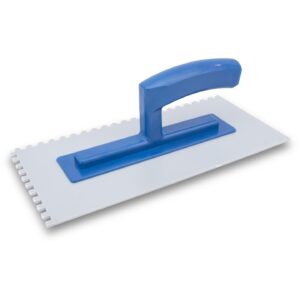 Marshalltown Notched Trowel, V, 3/16 in, Plastic, Orang