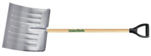 Ames Snow Shovel, 14-1/2 in x 18 in Aluminum, Wd Handle