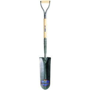 Ames D-Handle Spade Shovel, Drain, 16 in Pony