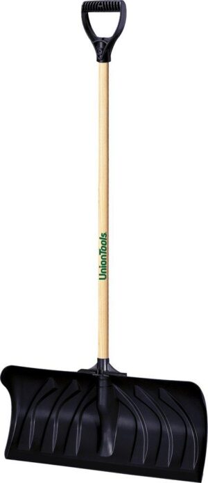 Ames Snow Shovel, 24 in, Poly, Woodhdle