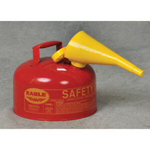 Eagle Gas Can, 2 gal, Safety, With Funnel