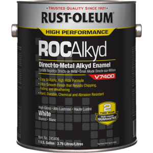 Rust-Oleum Paint, White, Hi-Gloss