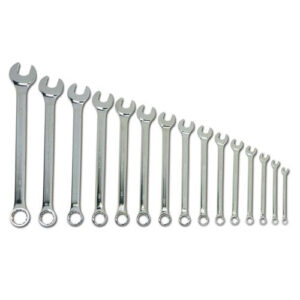 Williams Wrench Set, Combination, 15-Piece, In Roll