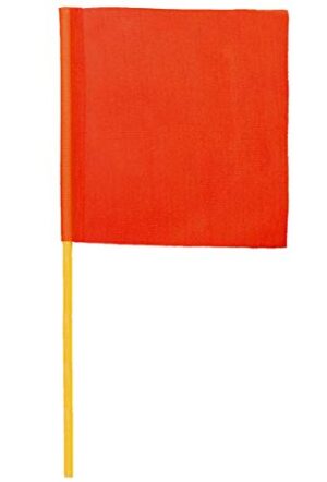 Safety Flag, Mesh, 18 x 18, 24 in Dowel Handle