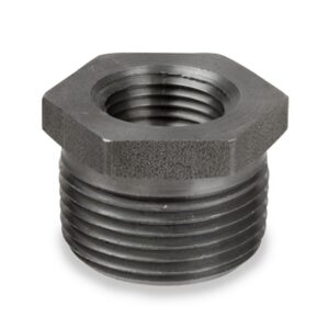Black Hex Pipe Bushing, 1/4 in x 1/8 in, 25/Box