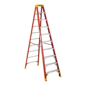 Werner Step Ladder, 10 ft, Fiberglass, Type 1A, Mould to