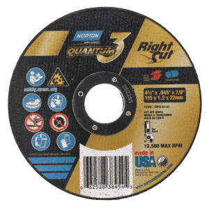 Cut-Off Blade, 4-1/2" Dia, 1/16" Thick, 7/8" Arbor, Ceramic Alumina