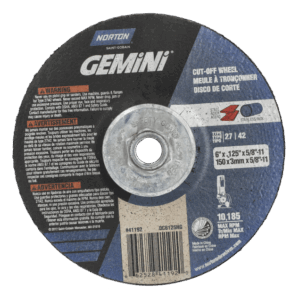 Grinding Wheel, 6 in x 1/8 in x 5/8-11 in