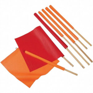 Safety Flag, Vinyl, 18 x 18, 30 in Handle