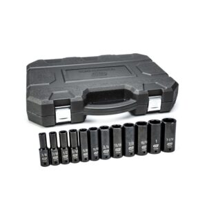 Deep Impact Socket, 1/2 in Drive, Set, 12-Piece SAE