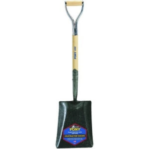 Ames D-Handle Square Point Shovel, Pony, 27 in Handle