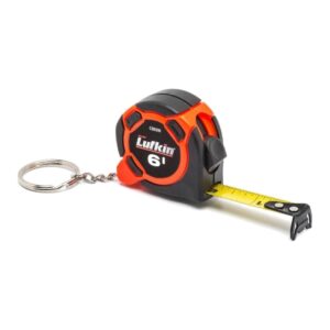 Lufkin Tape Measure, 1/2 in x 6 ft, Key Chain