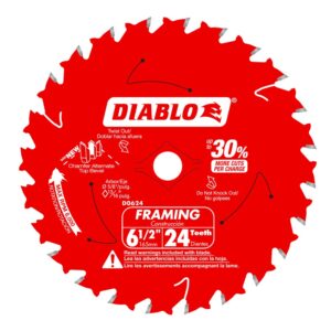 Diablo Circular Saw Blade, 6-1/2 in x 24T