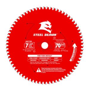 Diablo Metal Circular Saw Blade, 7-1/4 in x 70T, 5/8 in Arbor