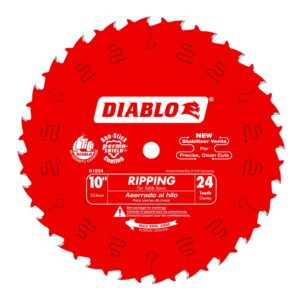 Diablo Circular Saw Blade, 10 in x 24T, Ripping/Framing