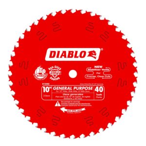 Diablo Circular Saw Blade, 10 in x 40T, General Purpose