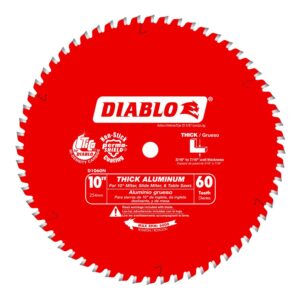 Diablo Metal Circular Saw Blade, 10 in x 60T, Thick Aluminum