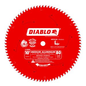 Diablo Metal Circular Saw Blade, 10 in x 80T, Medium Aluminum