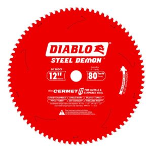 Diablo Metal Circular Saw Blade, 12 in x 80T, Ferrous