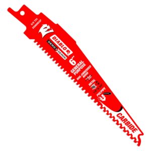 Diablo Reciprocating Saw Blade, Demolition, Carbide, 6 in, 6/9 TPI, 3-Pack