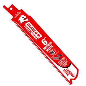 Diablo Reciprocating Saw Blade, Metal, Carbide, 6 in, 3-Pack