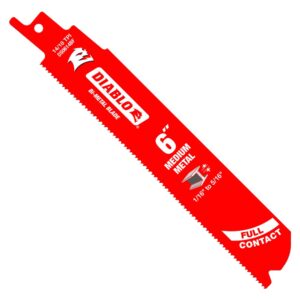 Diablo Reciprocating Saw Blade, Metal, 6 in, 14/18 TPI, 25-Pack