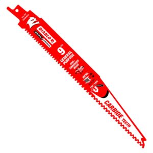 Diablo Reciprocating Saw Blade, Carbide, 9 in, General Purpose, 10-Pack