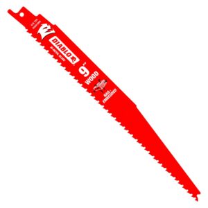 Diablo Reciprocating Saw Blade, Demolition, 9 in, 6/12 TPI, 25-Pack