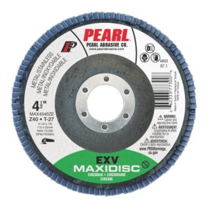 Pearl Flap Disc, 4-1/2 in x 7/8 in, 40 Grit