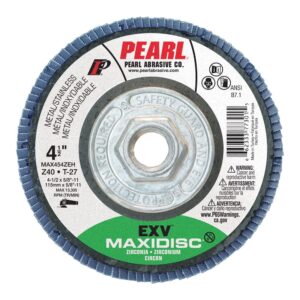 Pearl Flap Disc, 4-1/2 in x 5/8-11, 40 Grit