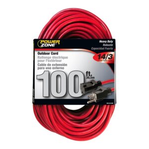 Cord, Extension, 100 ft, 14/3, Red