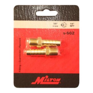 Milton Hose End, 1/4 in MNPT x 5/16 in Hose
