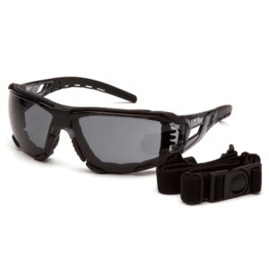 Pyramex Safety Glasses, Smoke, with Foam Strap