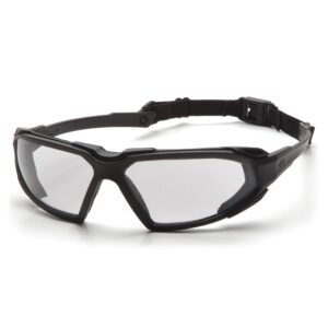 Pyramex Safety Glasses, Clear, with Foam Strap